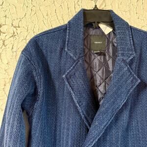 Forever 21 Jean Chevron Quilted Jacket